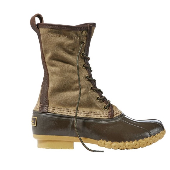 L.L. Bean Other - L.L. Bean Waxed Canvas Maine Hunting Shoes  10” Duck Boots Size 9